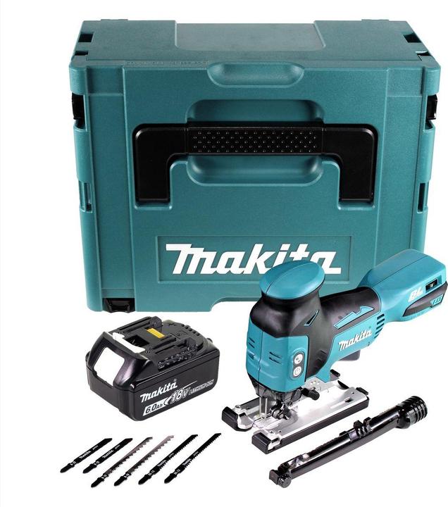 Produktbild Makita DJV 181 G1J Akku Pendelhub Stichsäge 18 V Brushless + 1x Akku 6,0 Ah + Makpac - ohne Ladegerä