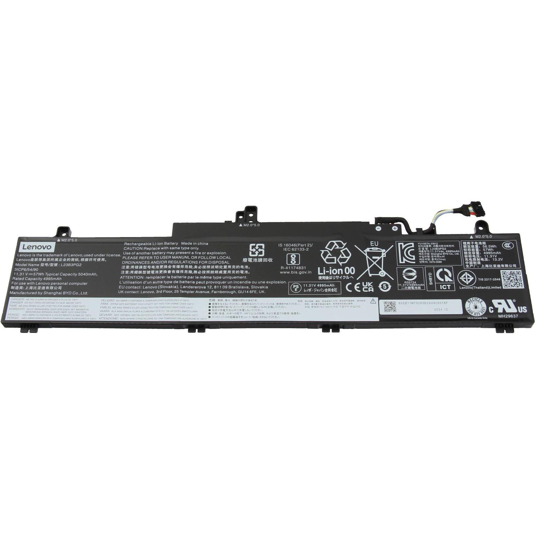 Lenovo 5B11M75272 (3 Zellen, 5040 mAh), Notebook Akku