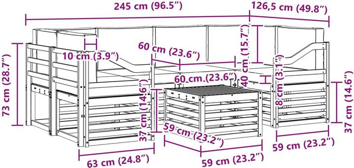 Produktbild vidaXL Outdoor-Sofa