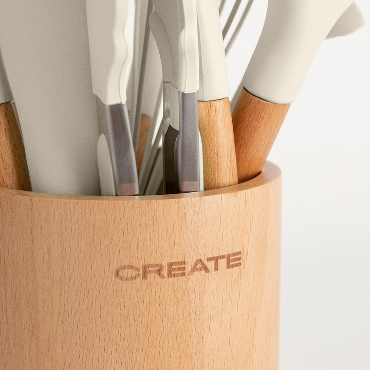 Produktbild Create Küchenutensilien-Set - Silikon und Holz