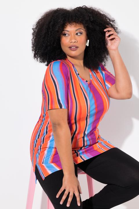Produktbild Ulla Popken Longshirt, A-Linie, V-Ausschnitt, Halbarm (46, 48)