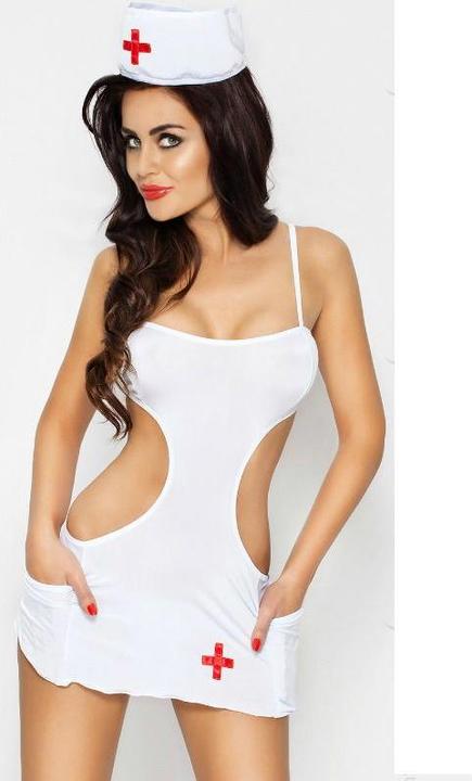 Actual product image Passion Nurse Costume with Cut-outs (L, XL)