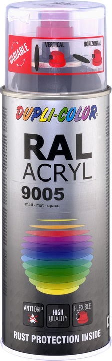Immagine prodotto Dupli-Color Vernice acrilica opaca RAL 9005 jet black (Nero intenso, 0.40 l)