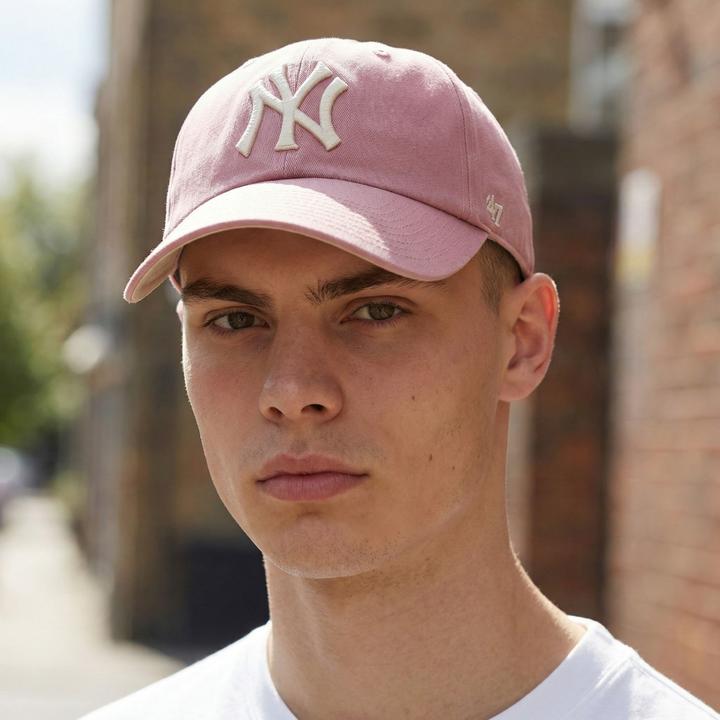 Actual product image 47 Brand Ballpark Cap - Clean Up New York Yankees Mauve Rose