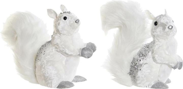 Produktbild DKD Home Decor Weihnachtsschmuck Weiss Eichhörnchen 22 x 11 x 22 cm (2 Stück) (2x)