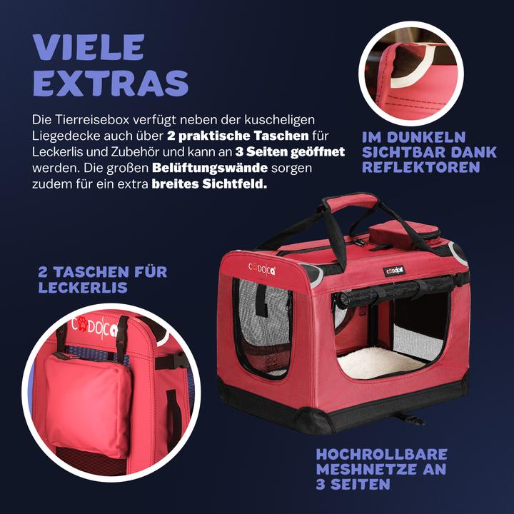 Produktbild Cadoca Hundetransportbox (Hund, Atmungsaktiv)