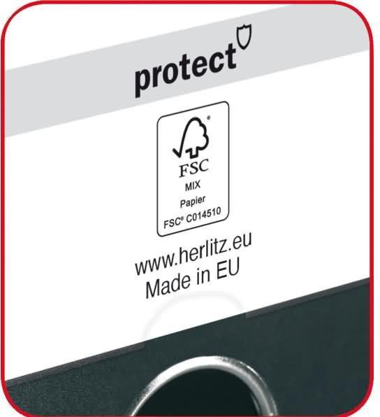 Actual product image Herlitz PP-Color file, spine width: 50 mm, red plastic slotted file DIN A4, grained PP film, gray (A4, 50 mm, 1 pcs.)