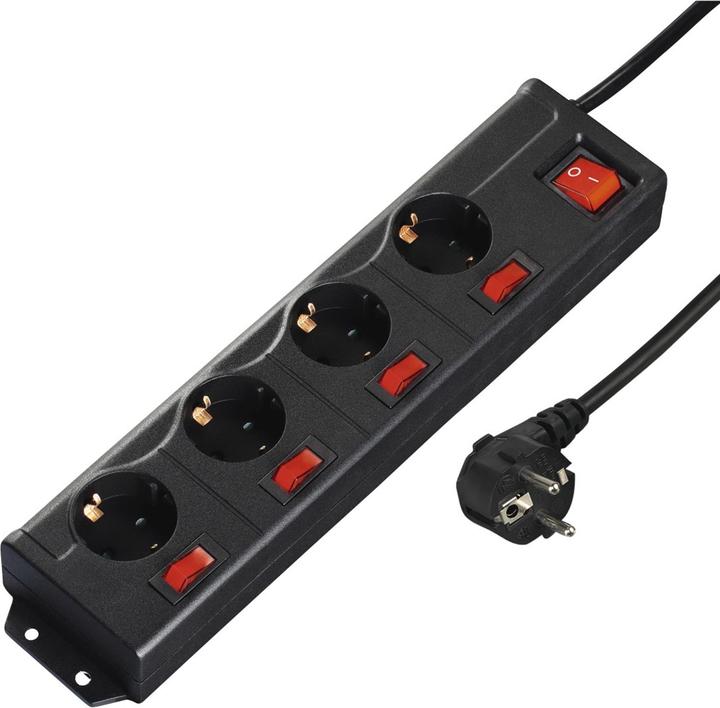 Actual product image Hama Power strip (4x, CEE 7/3, 1.40 m)