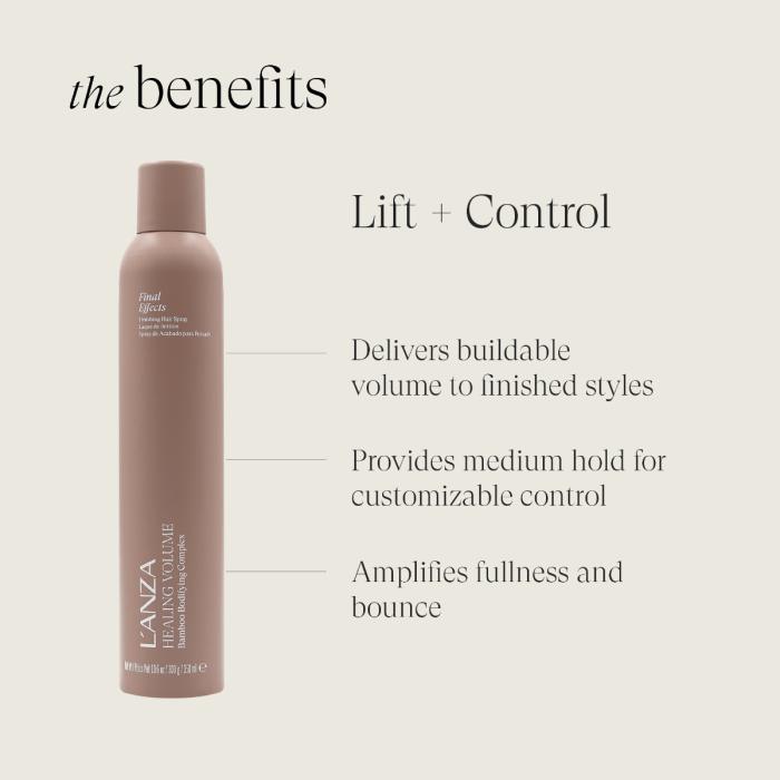 Image du produit L'Anza Healing Volume Final Effects Hairspray with Strong Hold (313 ml)