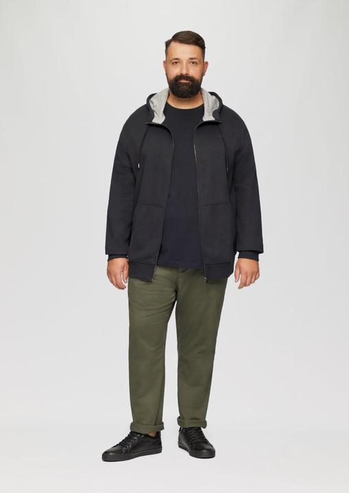 Produktbild S.Oliver Sweatshirt Jacke Sweatshirt-Jacke mit Kapuze und Logo (3XL)