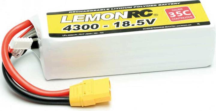 Produktbild Pichler LEMONRC XT 4300 - 18.5V (35C) Lipo Akku (18.50 V, 4300 mAh)
