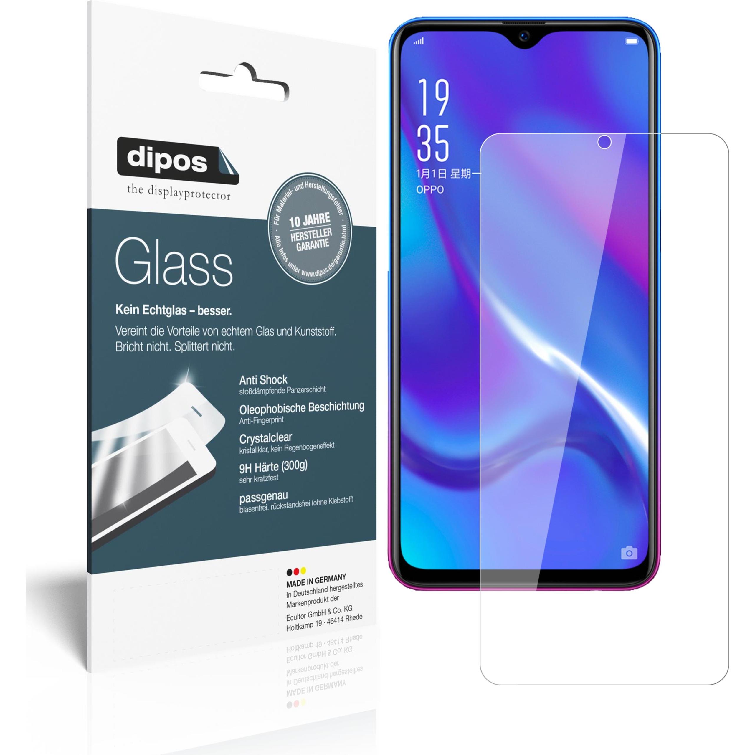 Dipos Displayschutz Anti-Shock (2 Stück, Oppo RX17 Neo Pro), Smartphone Schutzfolie, Transparent