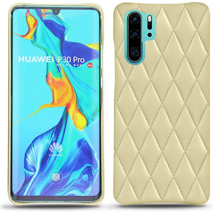 Noreve Lederschutzhülle (Huawei P30 Pro), Smartphone Hülle, Beige