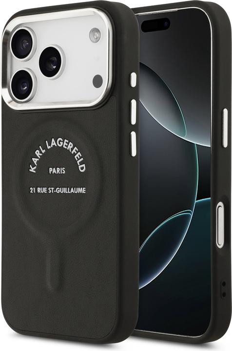 Productafbeelding Karl Lagerfeld - Leather Karl RSG Logo MagSafe (KLHMP17XPSKRSGEK) - iPhone 17 Pro Max - Black (Apple iPhone 17 Pro Max)