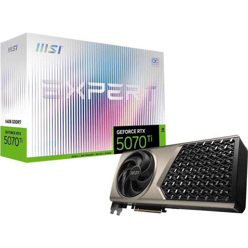MSI Graphic card / Video cards VGA PCIE16 RTX5070TI 16GB/RTX5070TI 16G EXPERT OC (16 GB), Scheda grafica