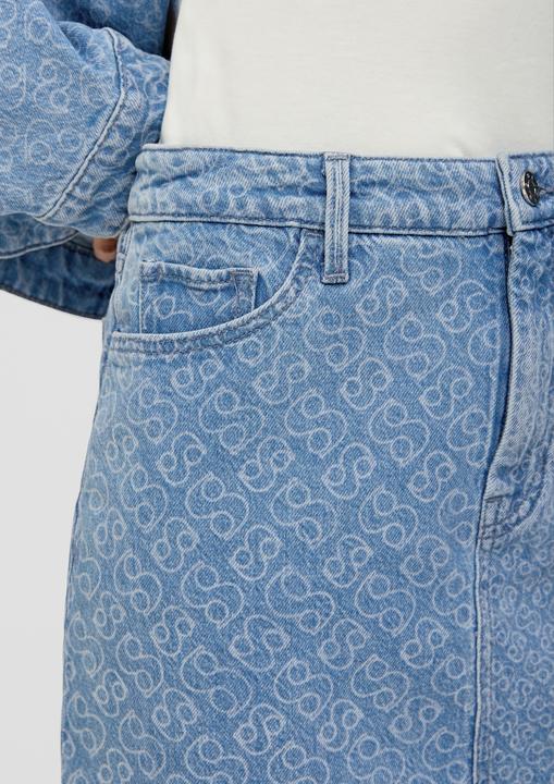 Produktbild s.Oliver Rock Jeansrock mit Logo-Muster (46)