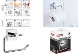 Actual product image tesa EKKRO toilet roll holder incl. adhesive solution without drilling