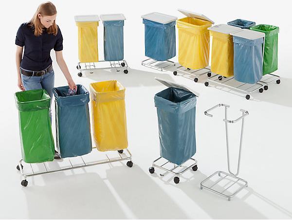 Image du produit kaiserkraft Porte-sac à déchets sans couvercle (210 l)