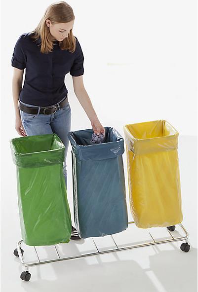 Image du produit kaiserkraft Porte-sac à déchets sans couvercle (210 l)