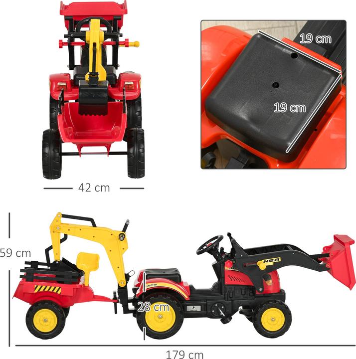 Produktbild Homcom Tretbagger mit Frontlader