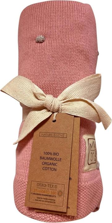 Actual product image Kaiser Baby Baby blanket Knots rose/knots cream 80 x 100 cm (80 x 100 cm)