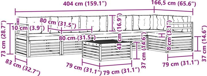 Produktbild vidaXL Outdoor-Sofa