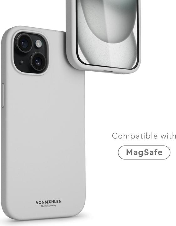 Produktbild Vonmählen Eco Silicone Case for iPhone 15 Plus Light Gray (Apple iPhone 15 Plus)