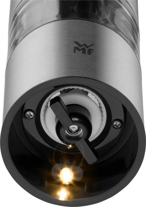 Produktbild WMF Elektrische Mühle 21cm Salz und Pfeffermühle Keramikmahlwerk LED-Leuchte (Chili, Pfeffer, Salz)