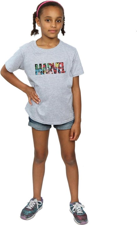 Actual product image Girls Infill Character Cotton Logo T-Shirt (116)