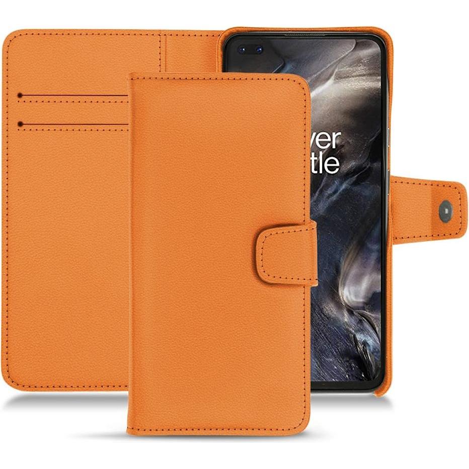 Noreve Lederschutzhülle Wallet (OnePlus Nord), Smartphone Hülle, Orange