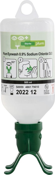 Actual product image Plum Eye wash bottle 500 ml NaCl 0.9% DUO