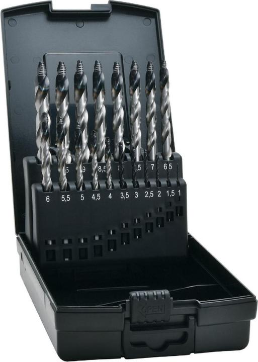 Produktbild Exact 74961 HSS-G TiAIN Spiralbohrer-Set 1 mm, 1.5 mm, 2 mm, 2.5 mm, 3 mm, 3.5 mm, 4 mm, 4.5 mm, 5 (1 mm, 1.5 mm, 10 mm, 2 mm, 2.5 mm, 3 mm, 3.5 mm, 4 mm, 4.5 mm, 5 mm, 5.5 mm, 6 mm, 6.5 mm, 7 mm, 7.5 mm, 8 mm, 8.5 mm, 9 mm, 9.5 mm)