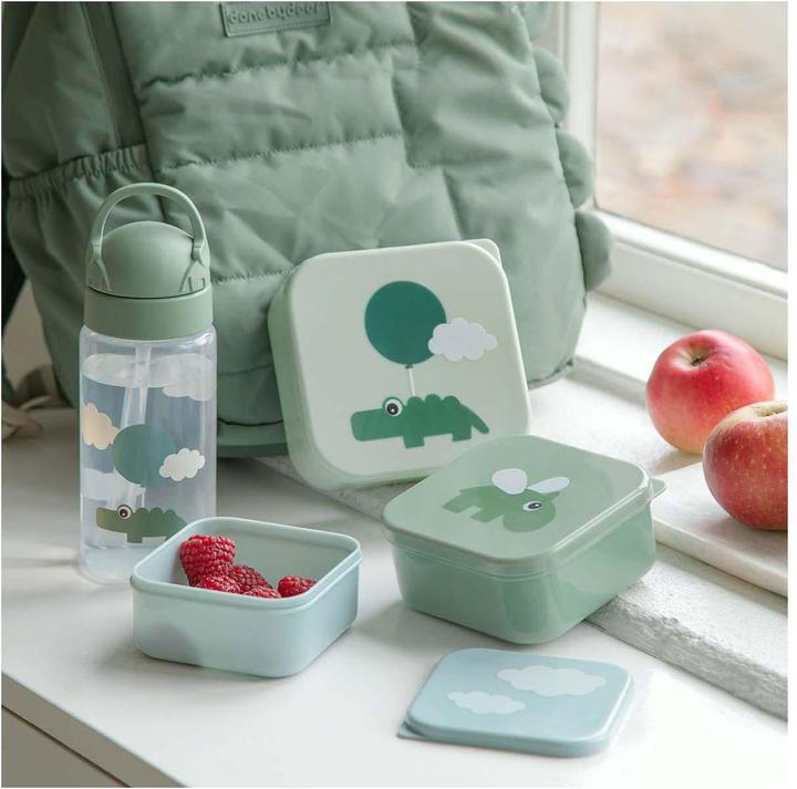 Actual product image Done by Deer Snackbox Happy Clouds Grün, 3-tlg.