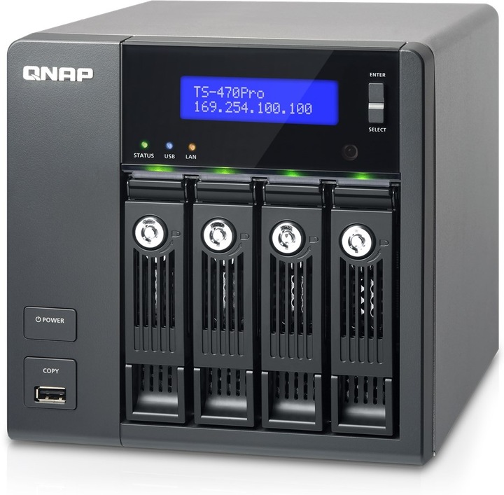 Actual product image QNAP TS-470 Pro - 24TB (4x6TB WD Red) (SP3, 3.20 GHz, 24 -Core)