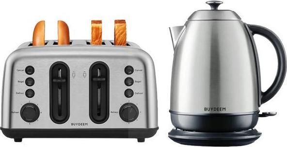 Actual product image Buydeem Teapot Electric Kettle, model K640, color Stainless Steel, EU (1.70 l)