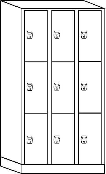Actual product image Wolf Wardrobe, compartment height 540 mm (90 cm, 180 cm)