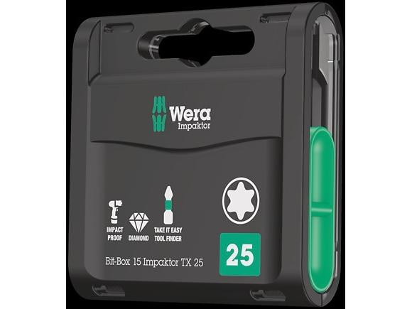Actual product image Wera Bit-Box 15 Impaktor TX 20 (Hexagon socket TX)