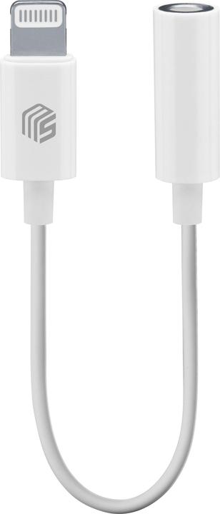 Image du produit Music Sound Cellularline Adaptateur audio MFI Câble Lightning vers prise jack 3,5mm Blanc (Lightning, Jack 3.5mm)