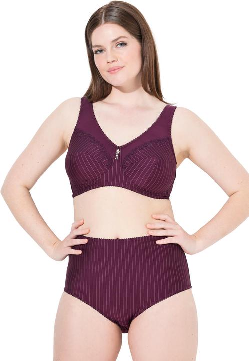 Immagine prodotto Ulla Popken Slip midi a vita alta in confezione doppia con righe sottili (62)