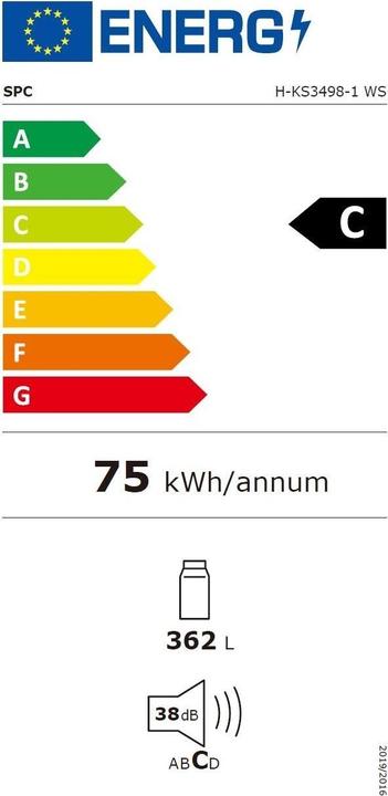 Energie-Label SPC H-KS3498-1 WS (362 l)
