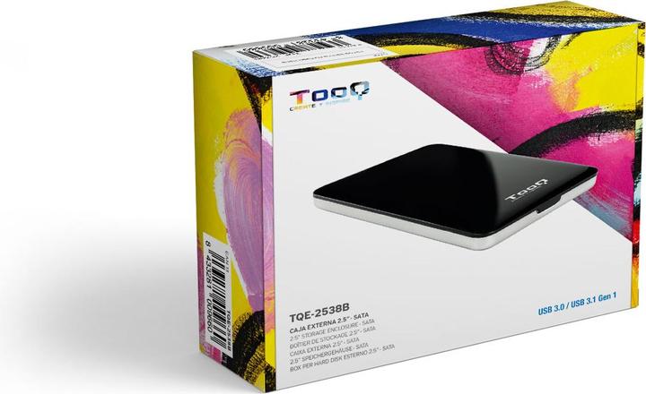 Productafbeelding Tooq Technology CAJA EXTERNA TQE-2538B 2,5" 9,5 MM SATA USB 3.0/3.1 NEGRO (2.5")