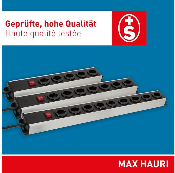 Produktbild Max Hauri POWER LINE mit Schalter (5x, Typ 13, 1.50 m)