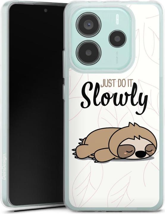 DeinDesign Silikon Hlle fr Xiaomi Redmi Note 14 5G Handyhlle Case  Smartphone Schutzhlle Faultier Tiere