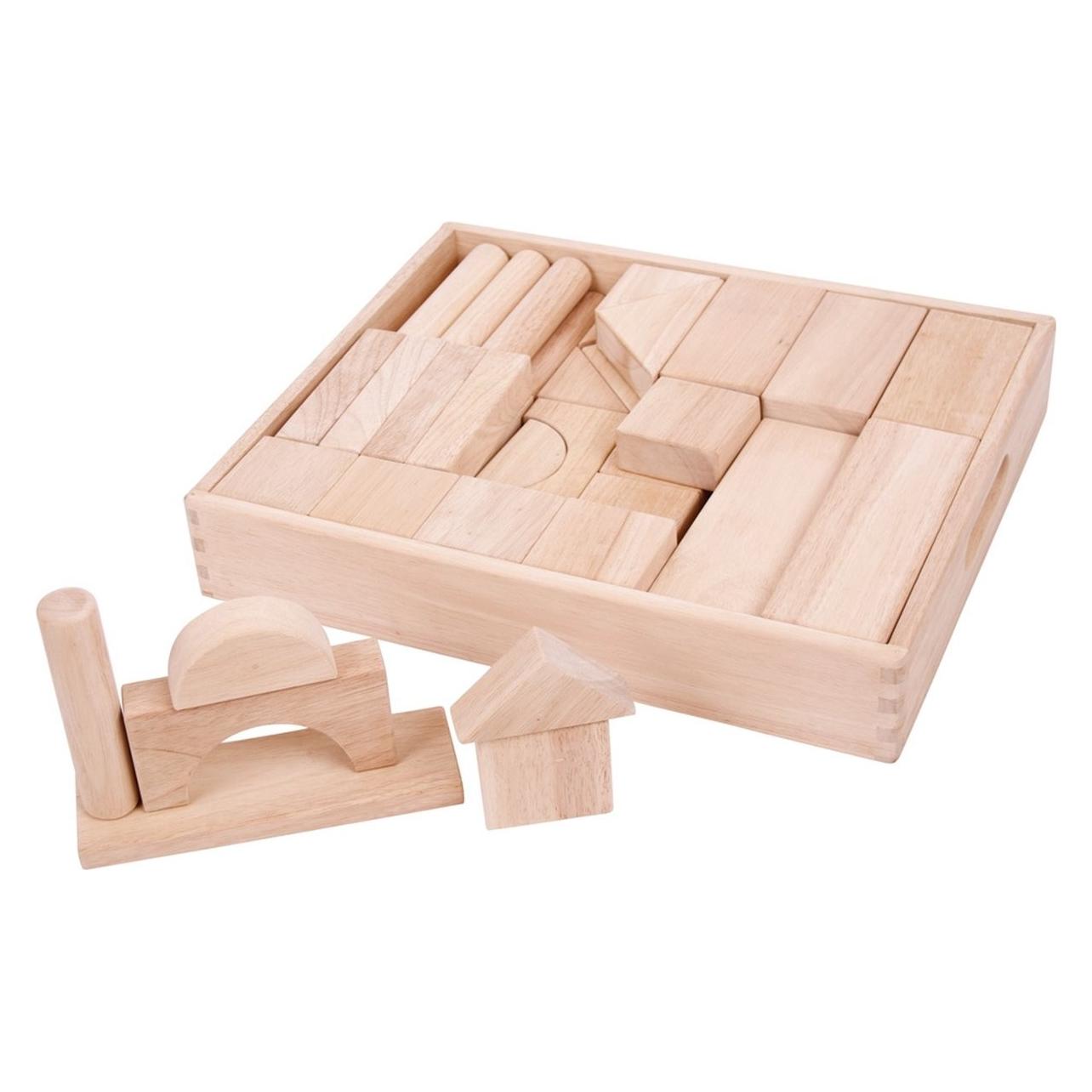 Bigjigs Grote Houten Bouwsteentjes Set