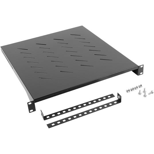 Lanberg 19 " fester Boden 1U Rack-483x500mm schwarz, Serverschrank Zubehör, Schwarz