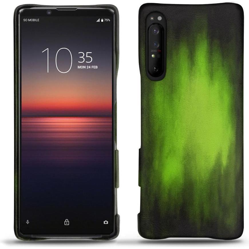 Thumbnail - Noreve Lederschutzhülle (Sony Xperia 1 II), Smartphone Hülle, Grün