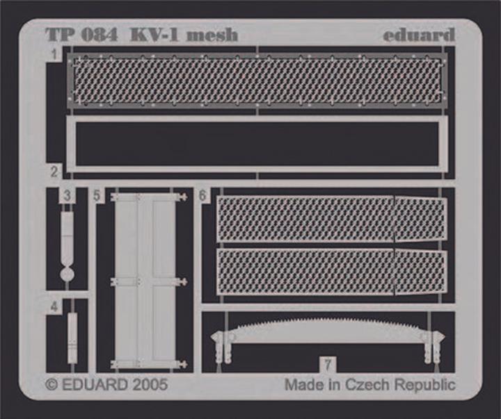 Actual product image Eduard KV-1 mesh for Trumpeter kit
