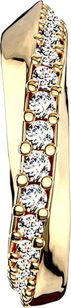 Immagine prodotto Star Piercing Anello Micro Piercing placcato oro a semicerchio con cristalli (Ottone, Acciaio chirurgico 316L)