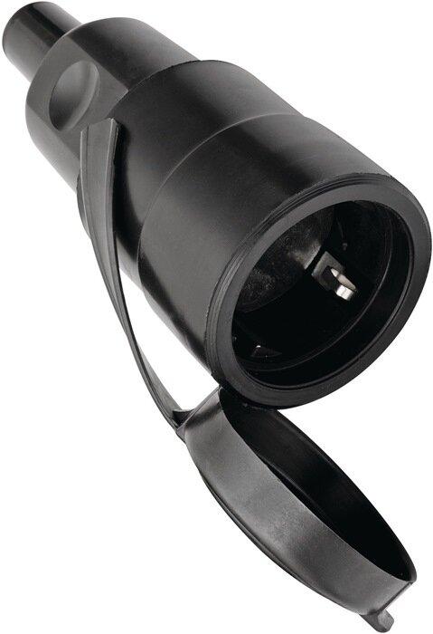 Kalthoff Raccord de construction/industriel 10-/16 A 250 V noir IP44 caoutchouc plein