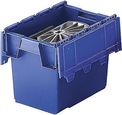 Actual product image kaiserkraft Reusable stacking container with hinged lid